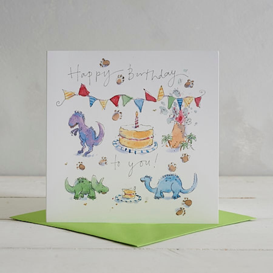 Happy Birthday Dinosaur greetings card