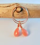 Pink Opal Hoop Earrings, October Birthday, Anniversary, Gifts For Her, Libra  - Image 5
