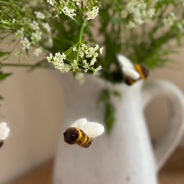 Needle Felted Bees