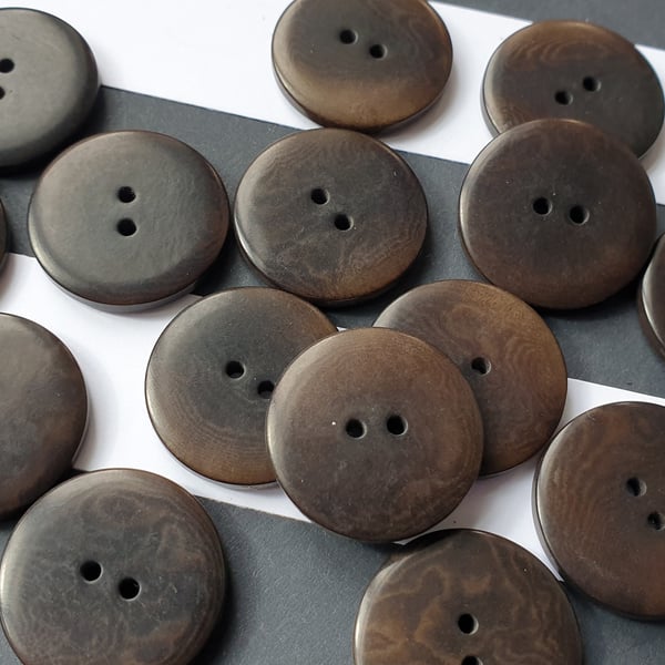 1" 25mm 40L Real Corozo Nut buttons Mocha Brown mix x 5 Buttons