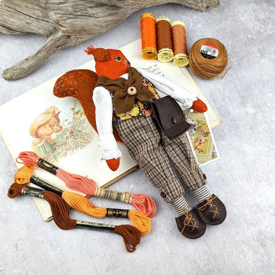 Nutkin, A Tiny Red Squirrel Gentleman