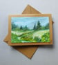 hand painted watercolour landscape greetings card ( ref FA 109 A1 )