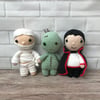 Halloween decorations, dracular doll, voodoo doll, mummu doll, cute halloween
