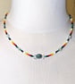 Ghost Bead Necklace Quartz Silver Native American Inspired