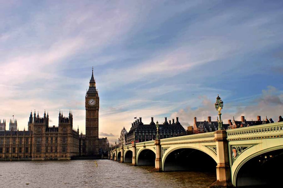 Big Ben Queen Elizabeth Tower Westminster Bridge Photograph Print