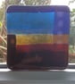 Fused Glass Fiery Cityscape Coaster or Suncatcher - Image 2