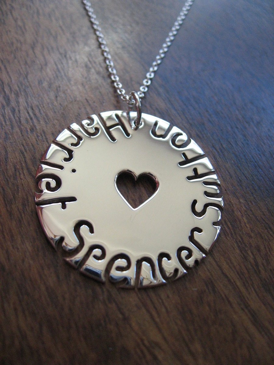 Personalised Name Pendant, Handmade in Silver