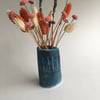 Blue Ceramic Vase for Flowers