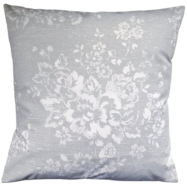 Cushion Cover in Cath Kidston Washed Roses Grey and White 16"
