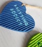 Knitting addict heart tag decoration ONE SUPPLIED - Image 3