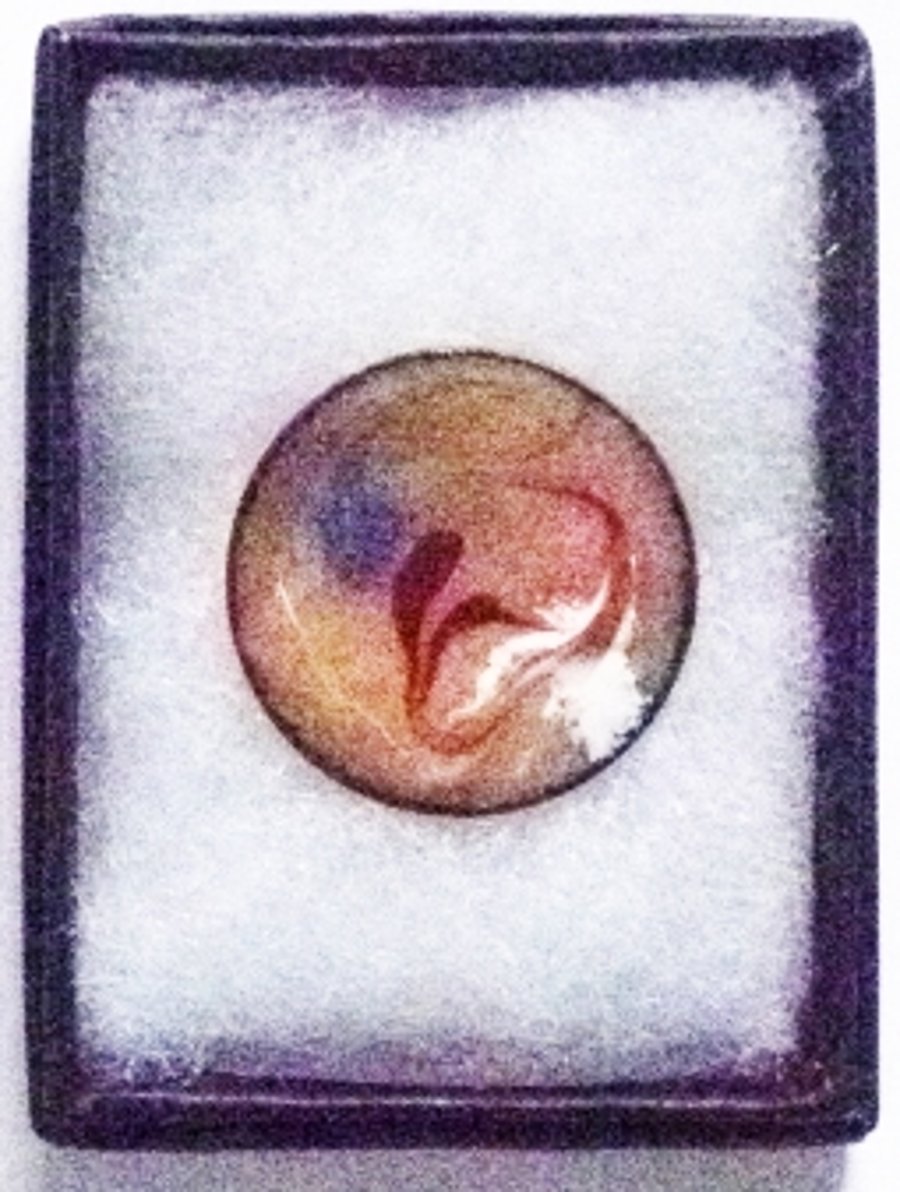 25mm dia Round Brooch - scrolled 3