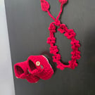Crochet baby booties and headband 