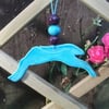 Turquoise Hare Decorative Hanger with 3 beads