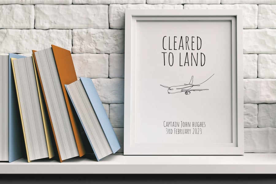 Pilot Retirement Gift 'cleared to land' Captain Retirement Pilot Gift Aviation P
