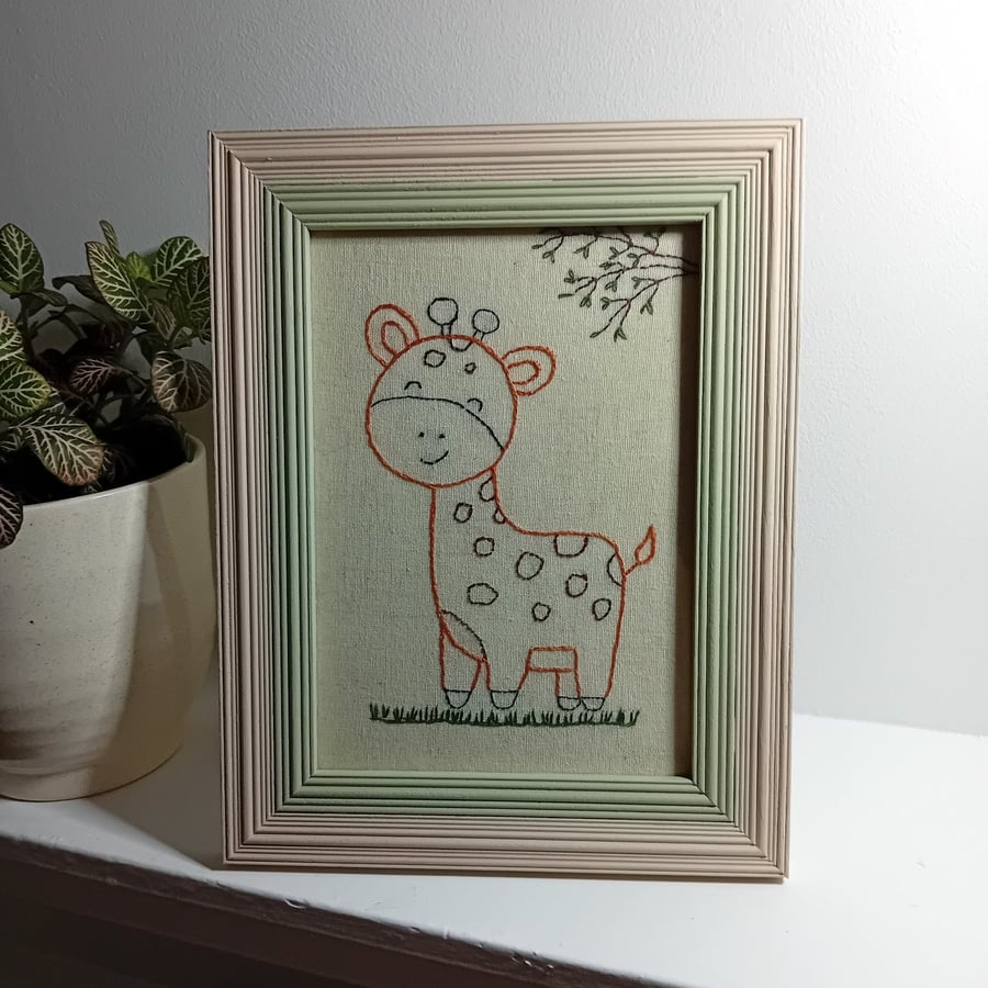 Hand Embroidered Framed Picture