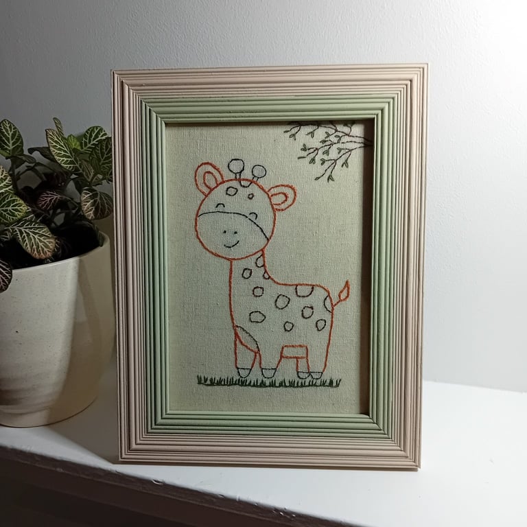 Hand Embroidered Framed Picture