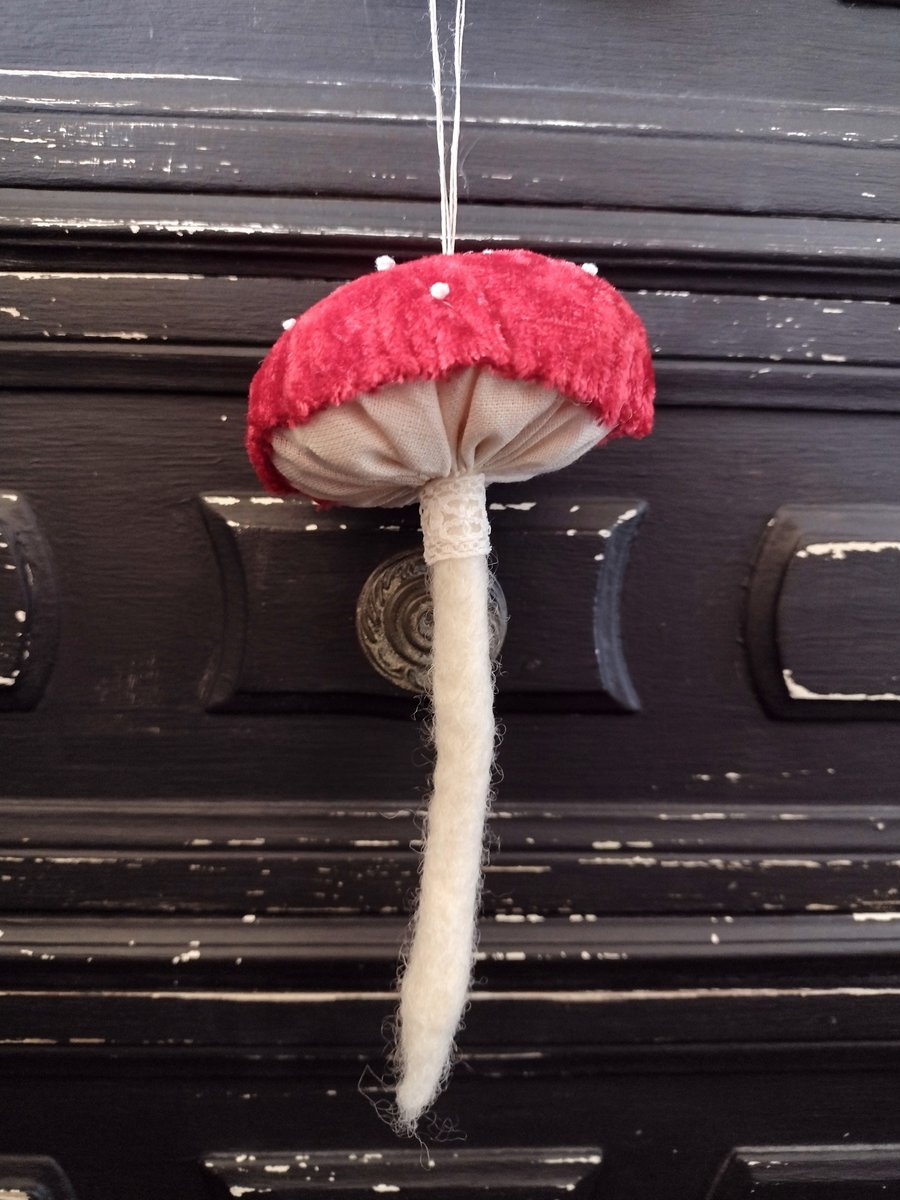 Toadstool, hanging textile fly agaric, mushroom 