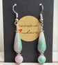 Pretty Watermelon Gemstone Dangle Earrings  - Image 6
