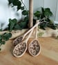 Three pyrography ivy leaf wooden spoons - Image 2