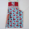 Reversible Apron - Mr Fox and the Stars and Stripes - Blue, Orange, Red