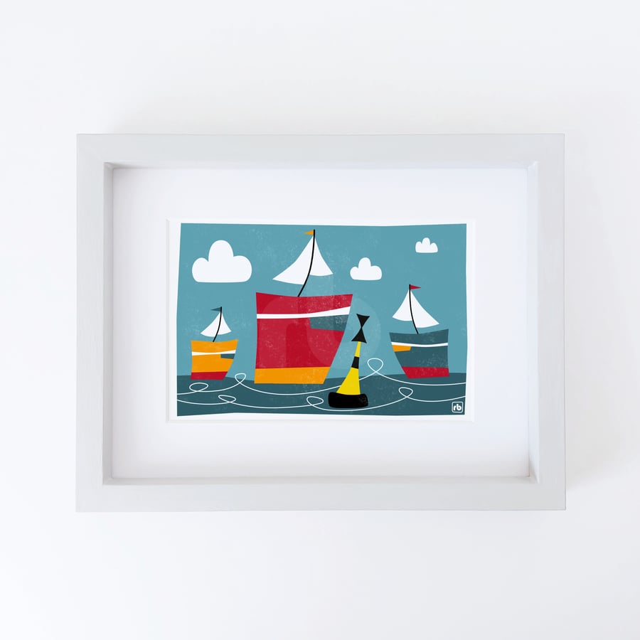 Boat Race, Giclee print