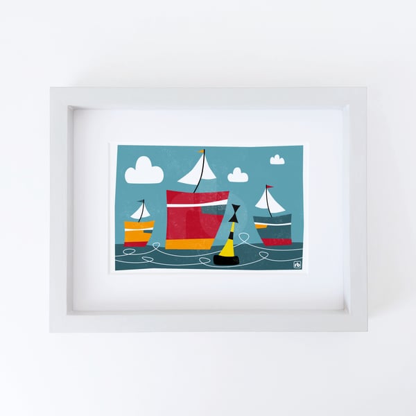 Boat Race, Giclee print