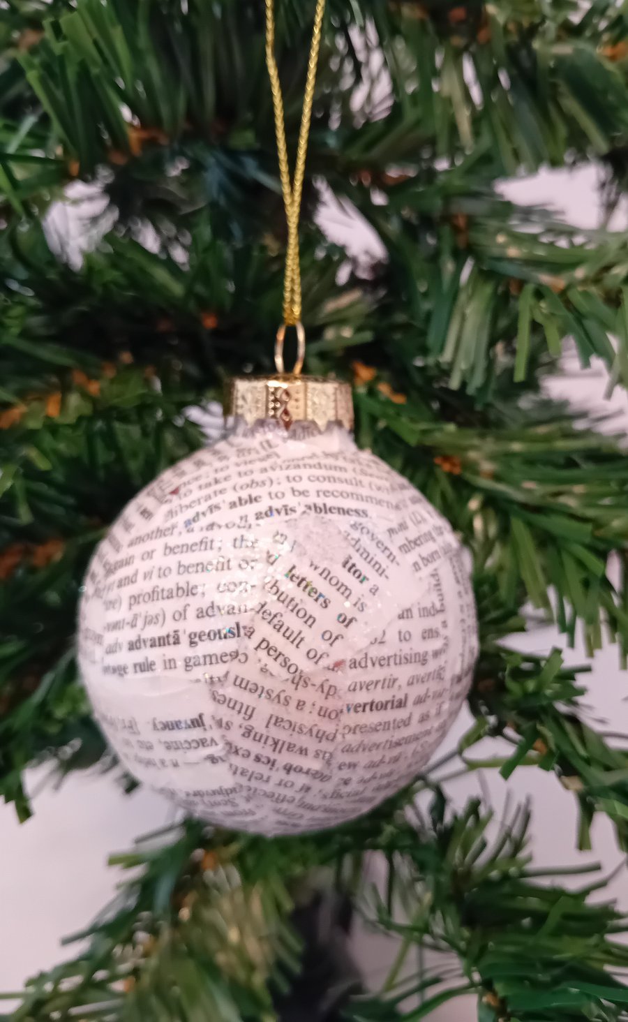 Sparkly Upcycled Book Bauble