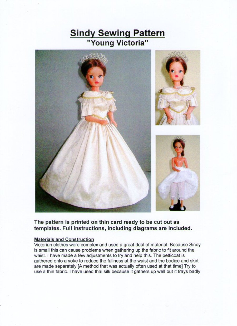 Sindy Sewing Pattern for "Young Victoria" c1840