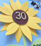 Sunflower and quilled bee birthday card - personalise to any age - Image 5