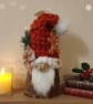 Handmade Crocheted Gingerbread Gonk Gnome: Artisan Holiday Mantle Décor