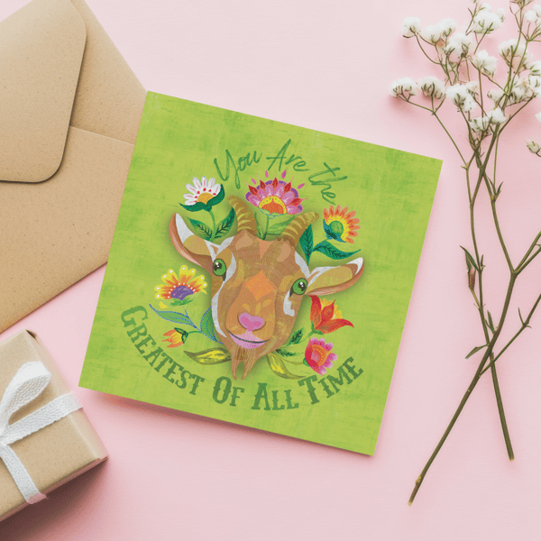 G.O.A.T Greetings Card