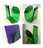 Handmade Fused Glass Recycled Beer Bottle Napkin Holder - Slumped Bottle - Image 1