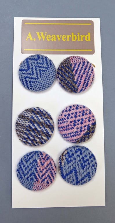 Blue and Pink Covered Buttons