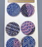 Blue and Pink Covered Buttons - Image 1