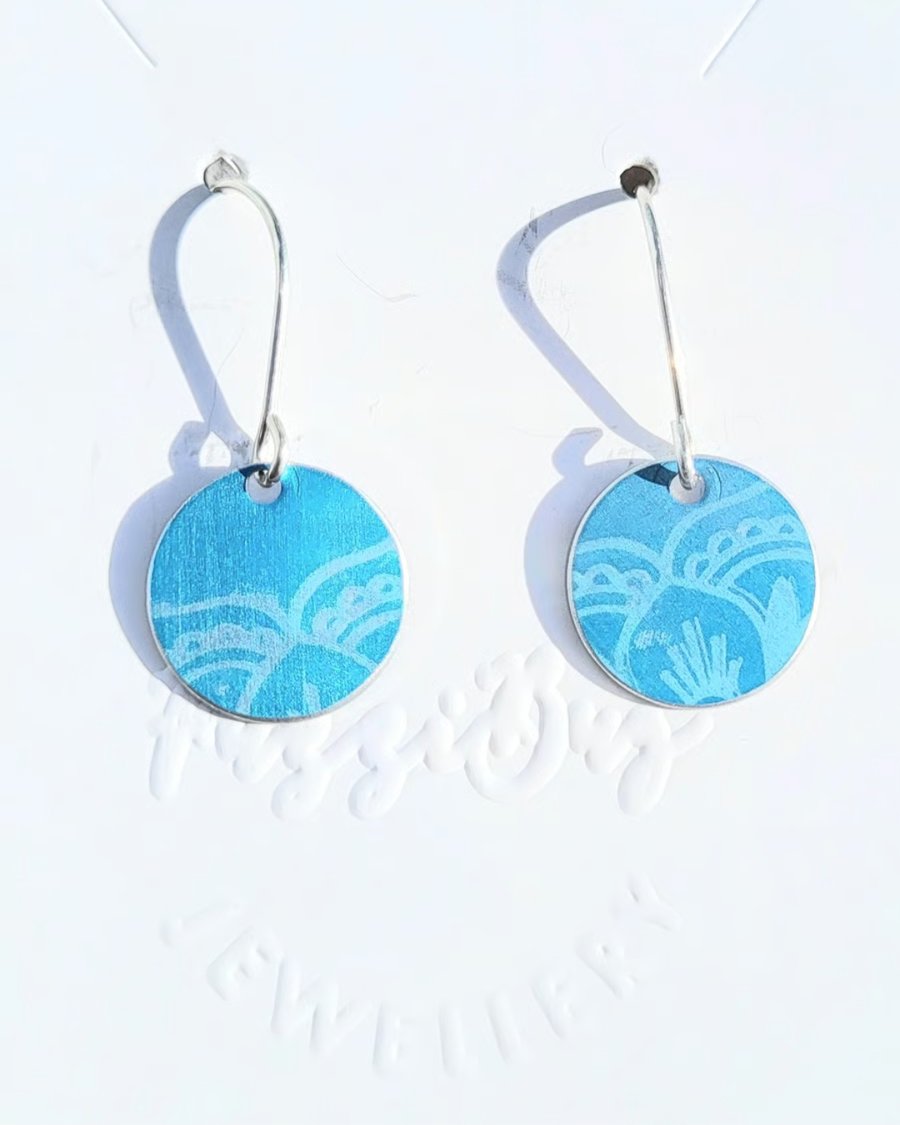 Handmade Aluminium and Silver Reversible Earrings