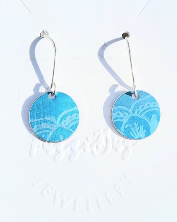 Handmade Aluminium and Silver Reversible Earrings