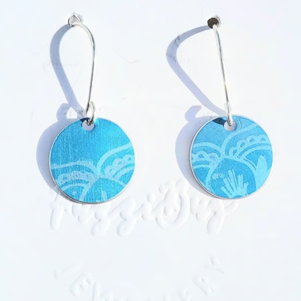 Handmade Aluminium and Silver Reversible Earrings