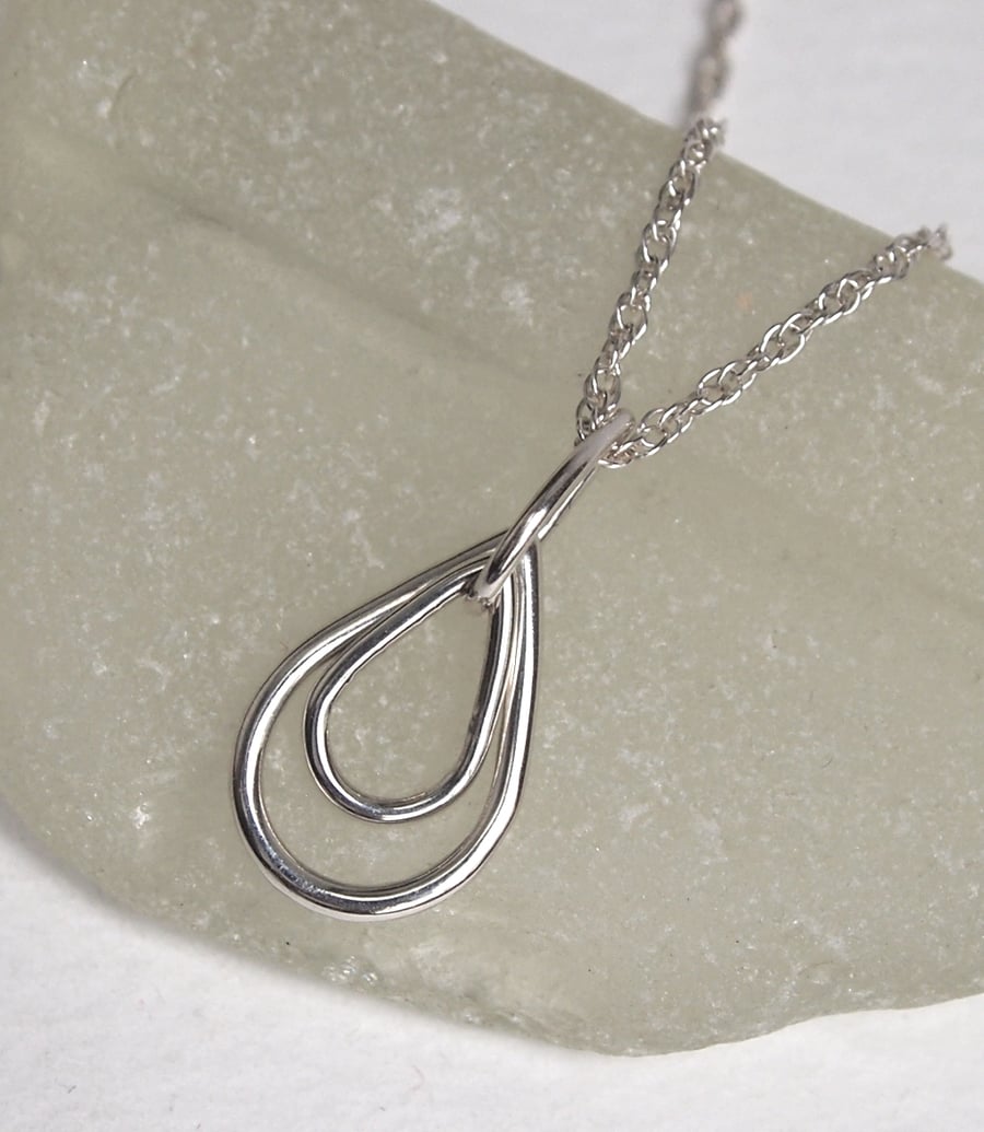 Silver Raindrop Necklace