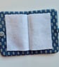 SOLD Sewing needle case reclaimed embroidery and blue patchwork - Image 3