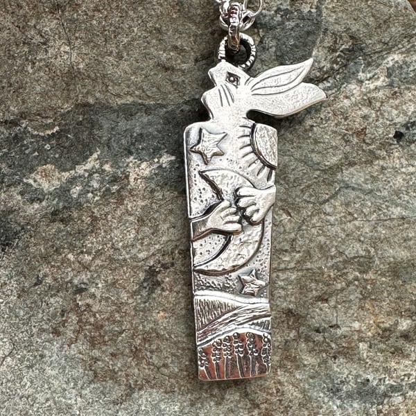 Moon Carrier Hare Pendant