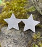 Large sterling silver star stud earrings - Image 5