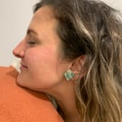 Customised Abstract Art Earrings with Sterling Silver posts.