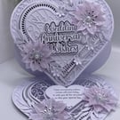 New Personalised - Luxury Boxed Wedding anniversary heart shaped card