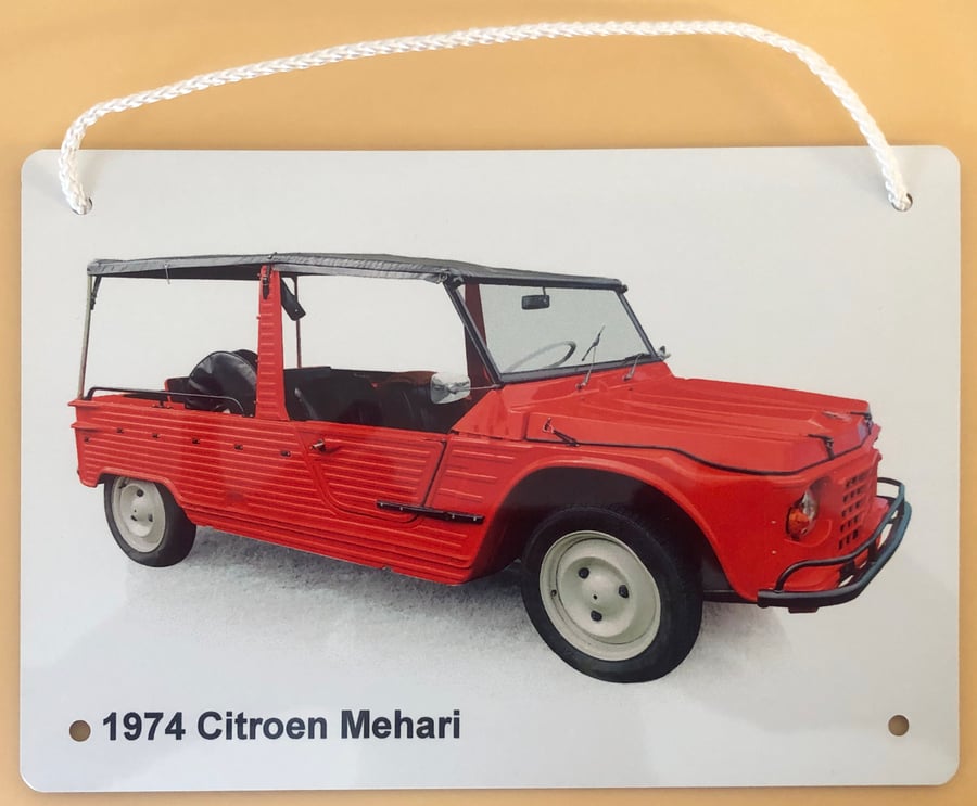 Citroen Mehari 1974- Aluminium Plaque - Sizes A5 or 203x304mm