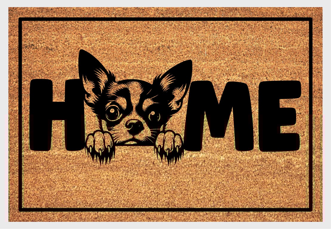 Chihuahua Home Door Mat No.2 - Chihuahua Dog Doormat - 3 Sizes