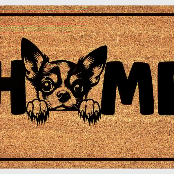 Chihuahua Home Door Mat No.2 - Chihuahua Dog Doormat - 3 Sizes