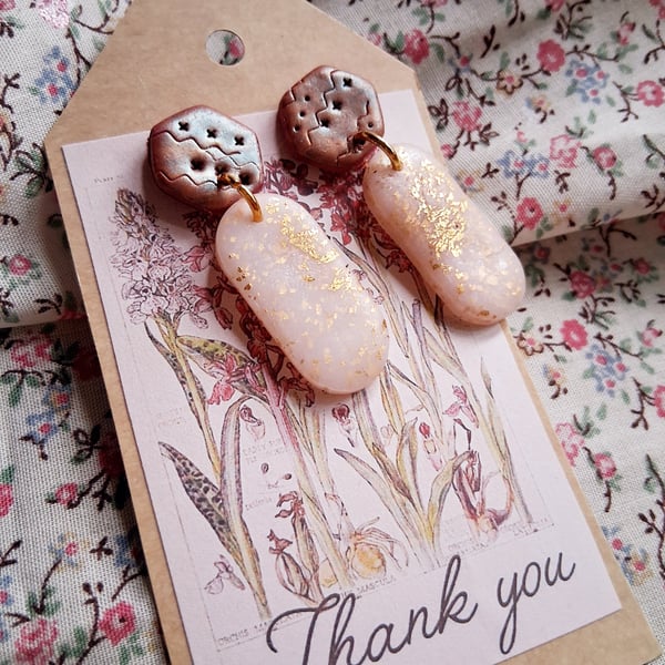 CLEARANCE! polymer clay earrings handmade- reduced-no 37