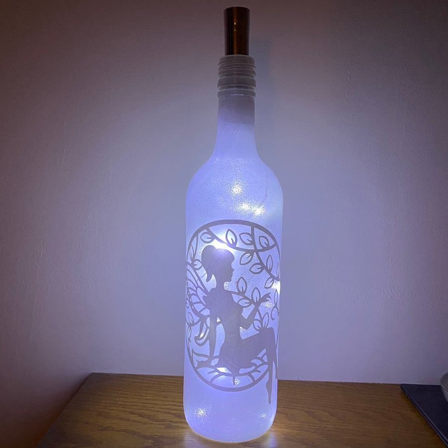 Fairy in a bottle, bottle light, little girls bedroom decor