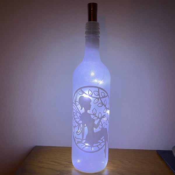 Fairy in a bottle, bottle light, little girls bedroom decor