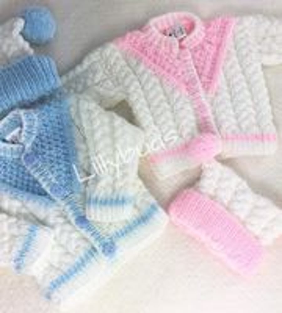 Knitting Pattern for Cullen Jacket and Hat 